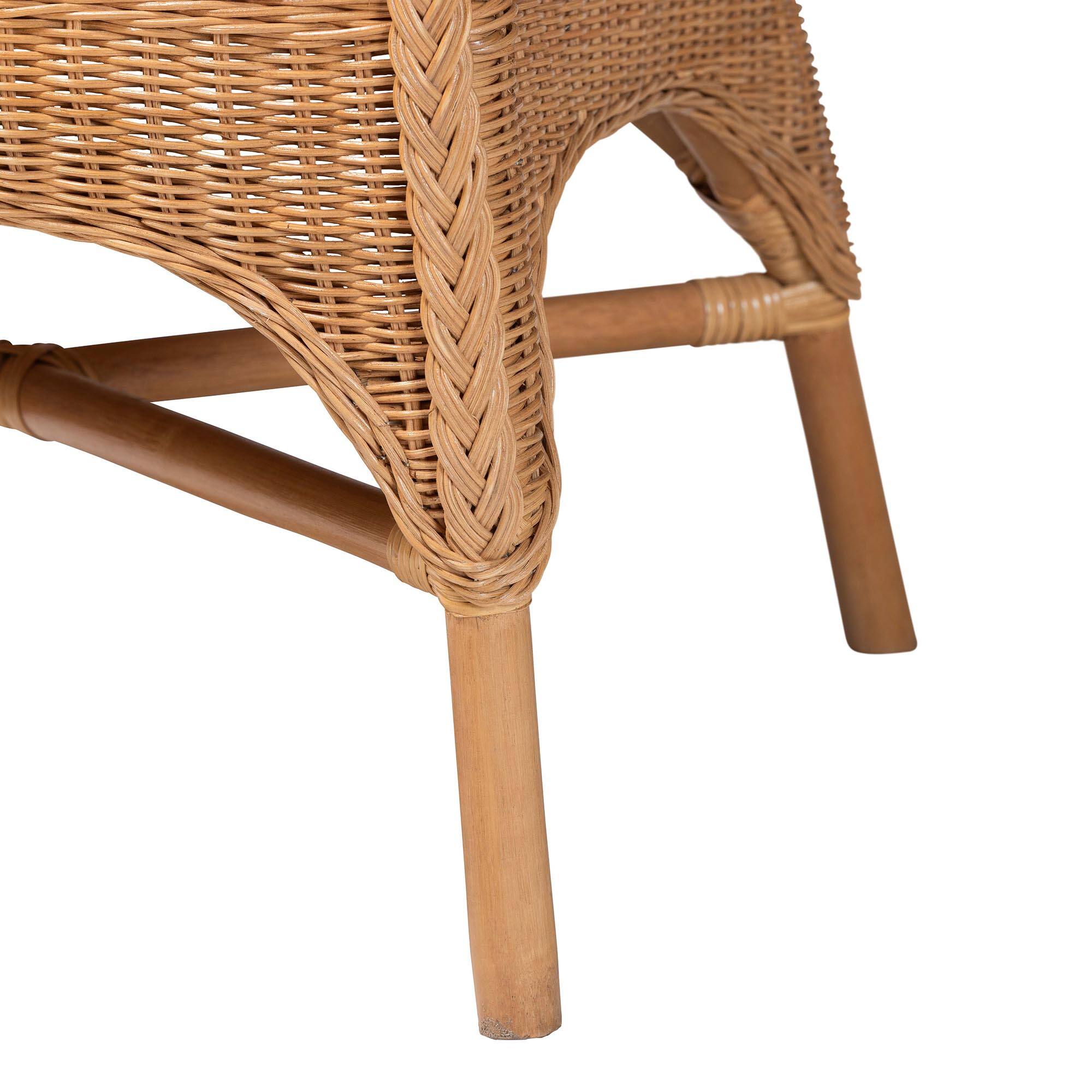 Alt View 2. bali & pari - Oxford Bohemian Rattan Arm Chair - Light Honey.