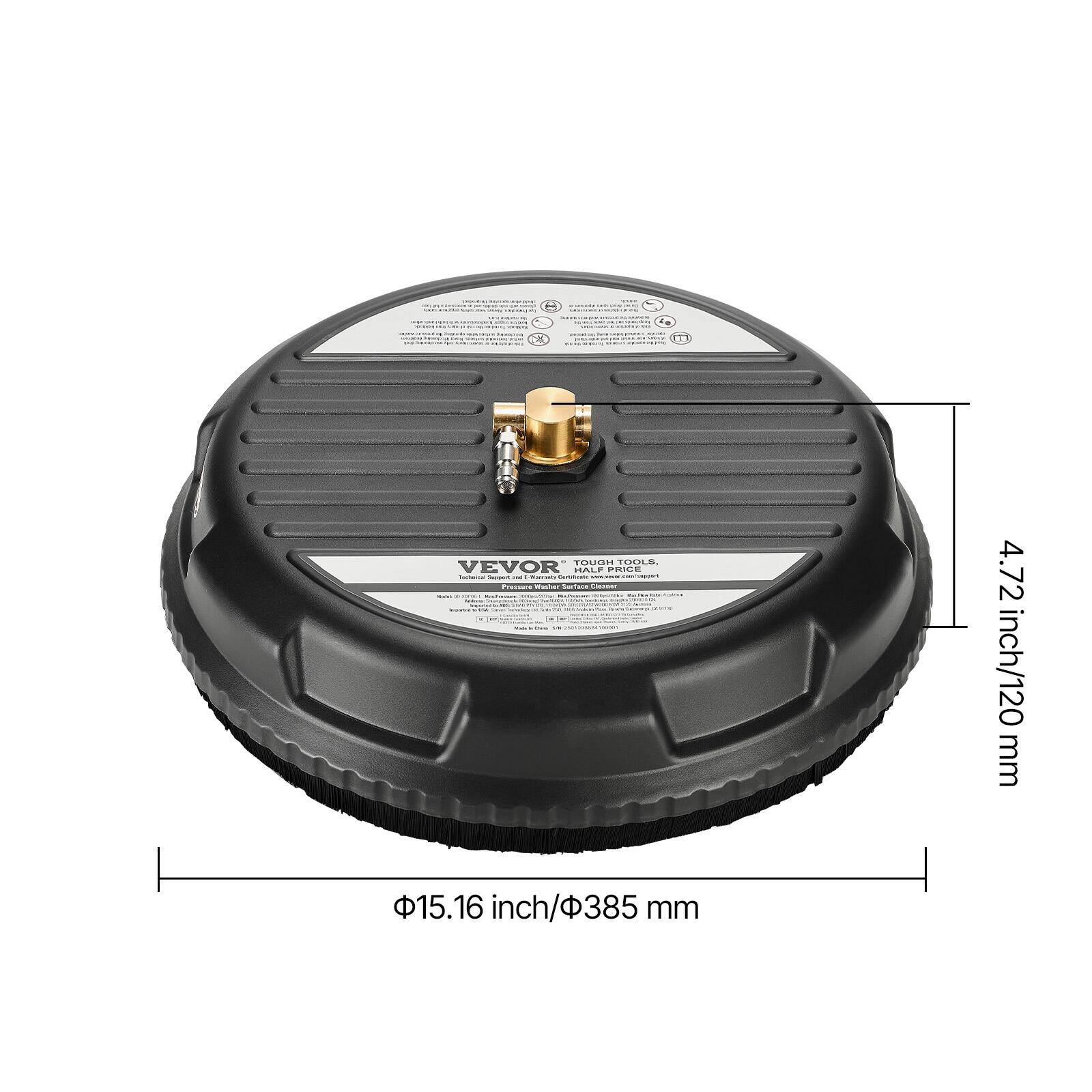 - VEVO TOUGH TOOLS
- 4.72 inch/120 mm
- 15.16 inch/385 mm
- Ø15.16 inch/Ø385 mm