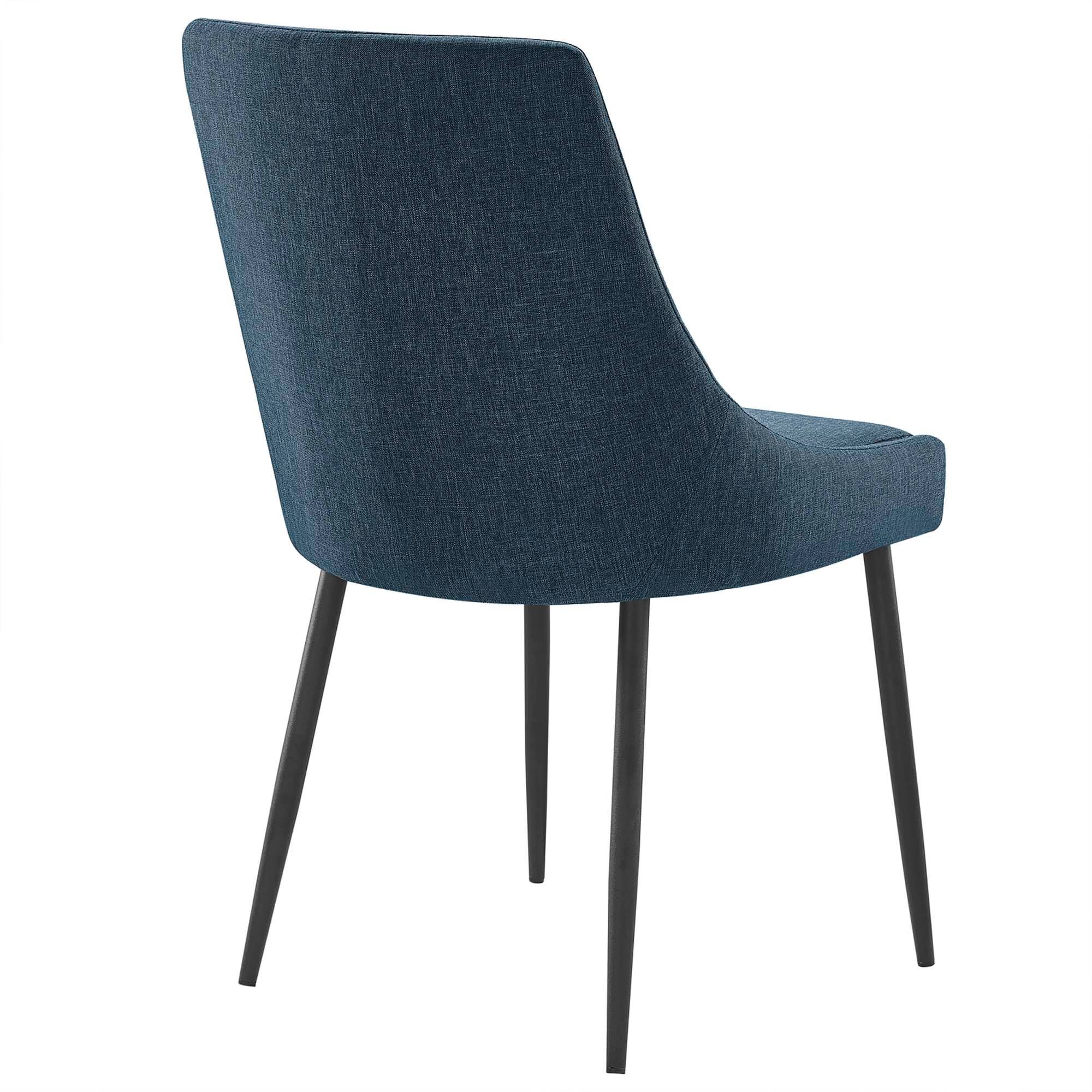 Back. Modway - Viscount Upholstered Fabric Dining Chairs Set of 2 by Modway - Blue.