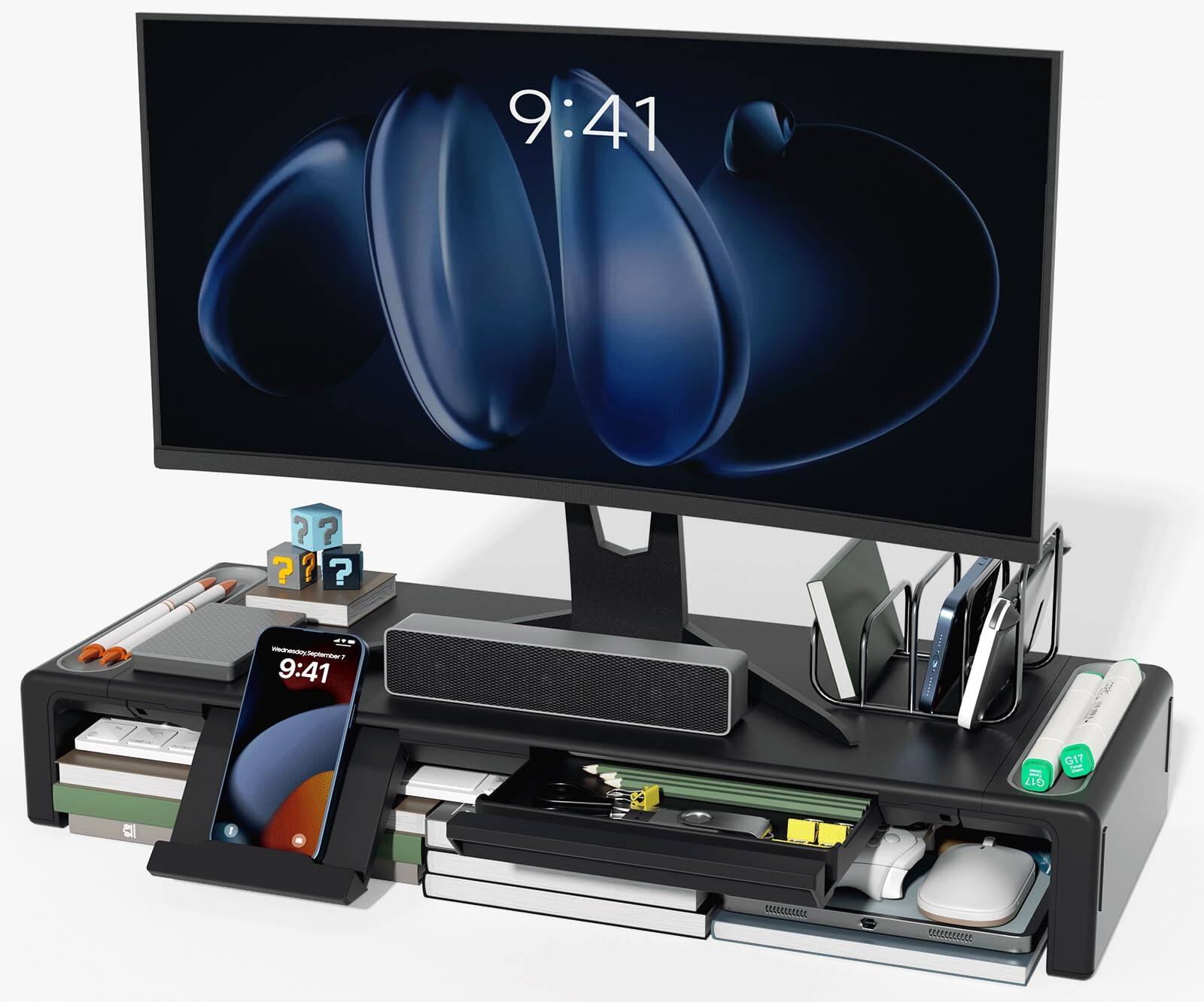 Cedar Assembly Oimatser Monitor Stand Riser 3.0 Usb Hub Type c Data ...