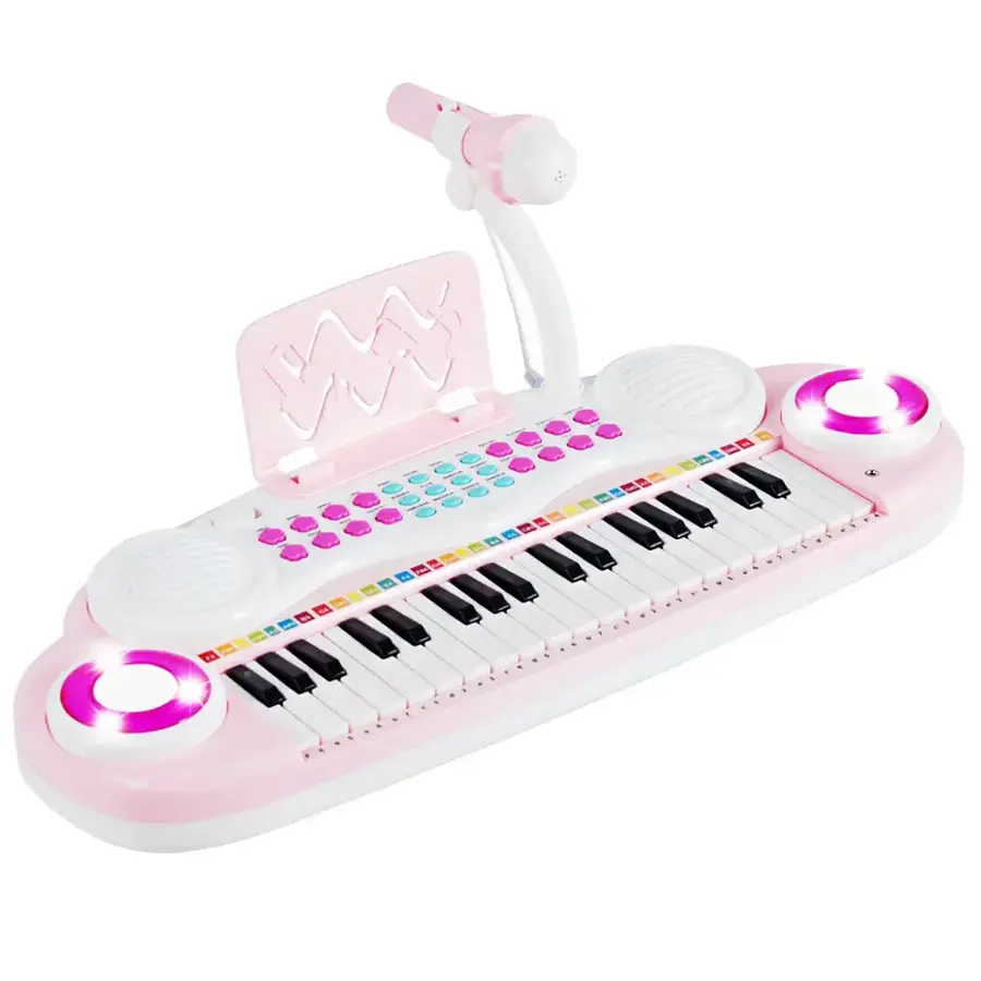 Alt View 20. Costway - 37-Key Toy Keyboard Piano Electronic Musical Instrument - Pink.