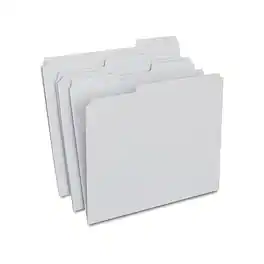 Staples - Reinforced File Folders, 1/3-Cut Tab, Letter Size, 100/Box (ST508895-CC) - Gray