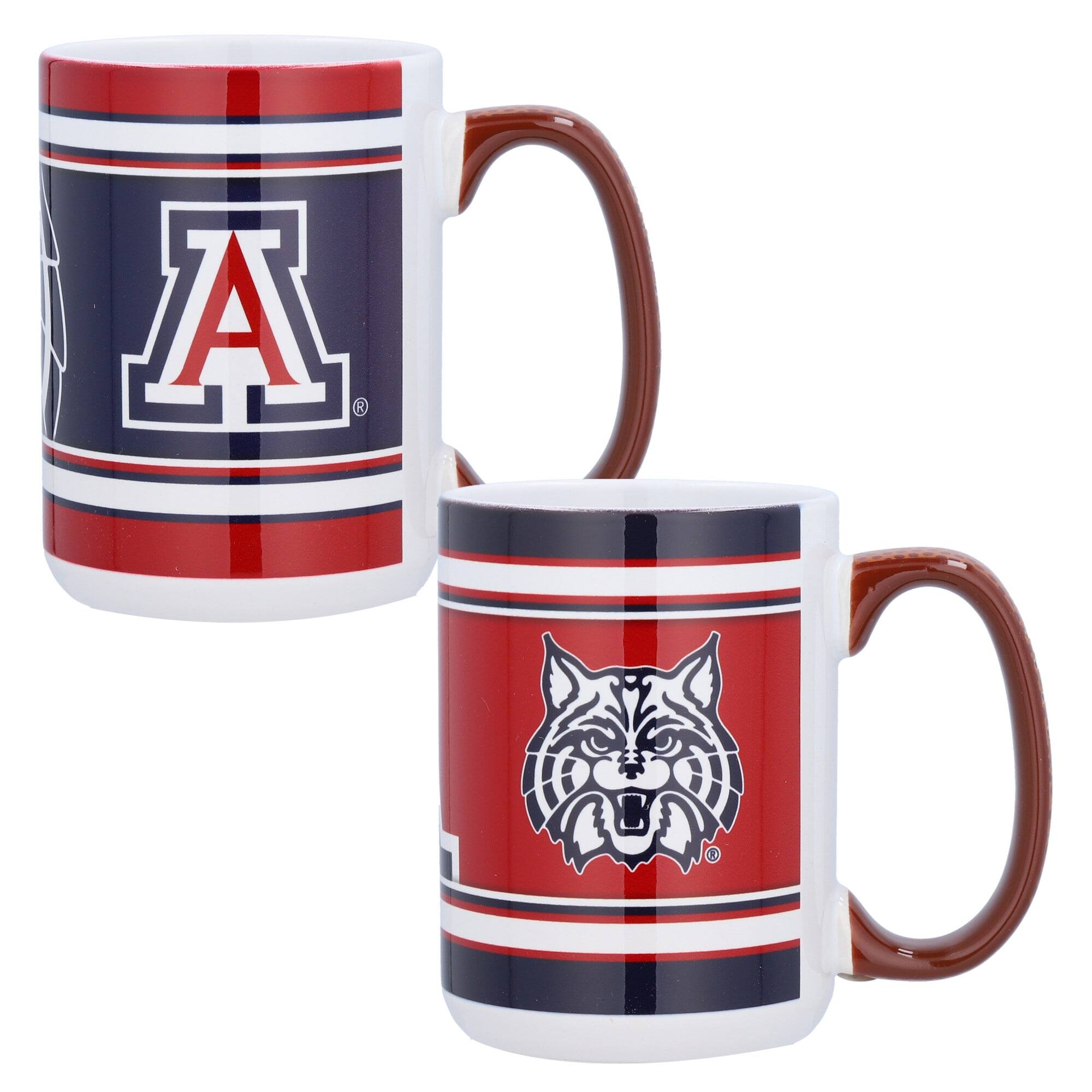 Front. Indigo Falls - Arizona Wildcats 15oz. Home & Away 2-Pack Mug Set - Multicolor.