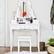 Alt View 3. Costway - Costway Vanity Dressing Table Set w/Removable Box &10 Dimmable Bulbs Touch Switch - White.