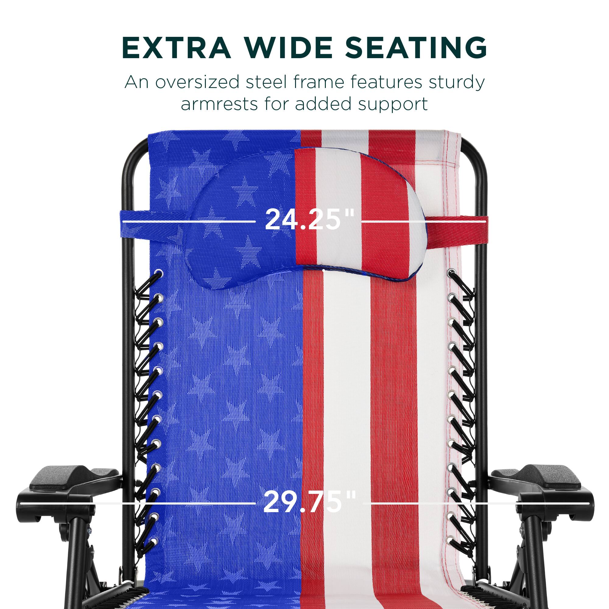 EXTRA WIDE SEATING

An oversized steel frame features sturdy armrests for added support

24.25"

29.75"