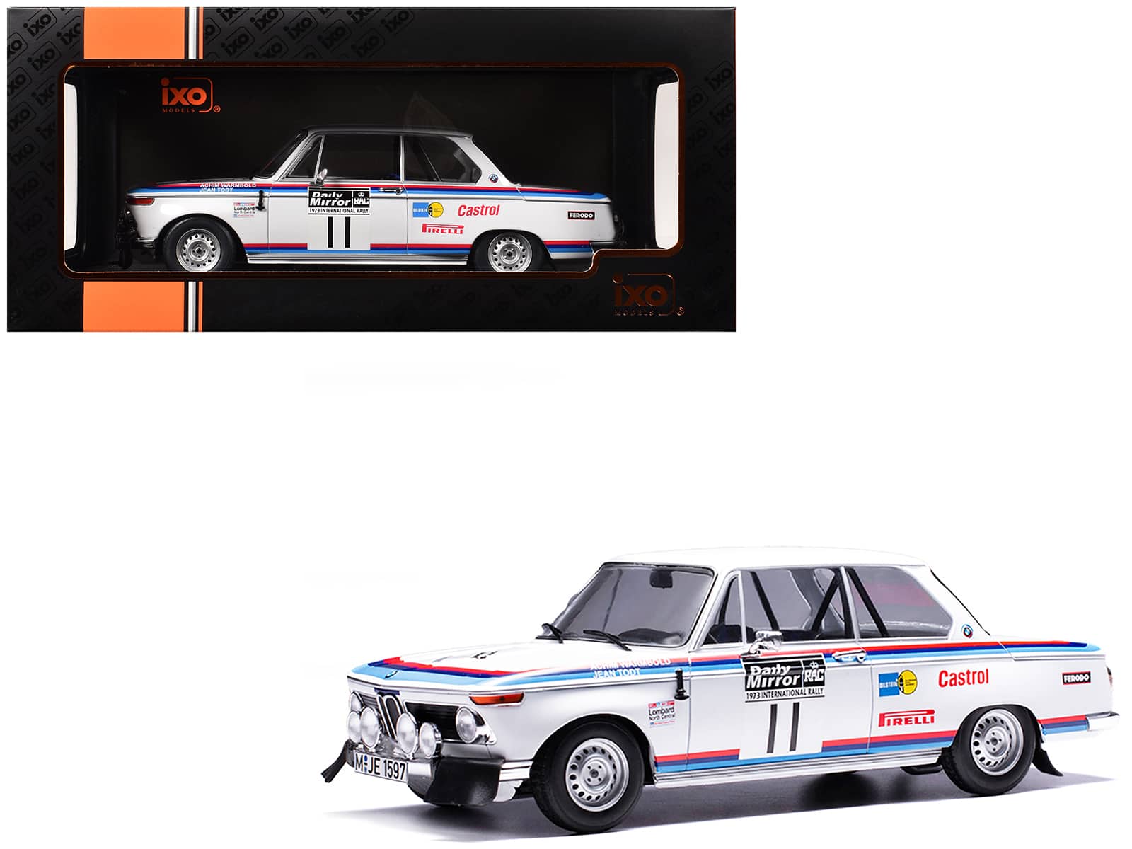 "BMW 2002 #11 Achim Warmbold - Jean Todt ""RAC Rally"" (1973) 1/18 Diecast Model Car by IXO Models" price history on PriceWatchPro