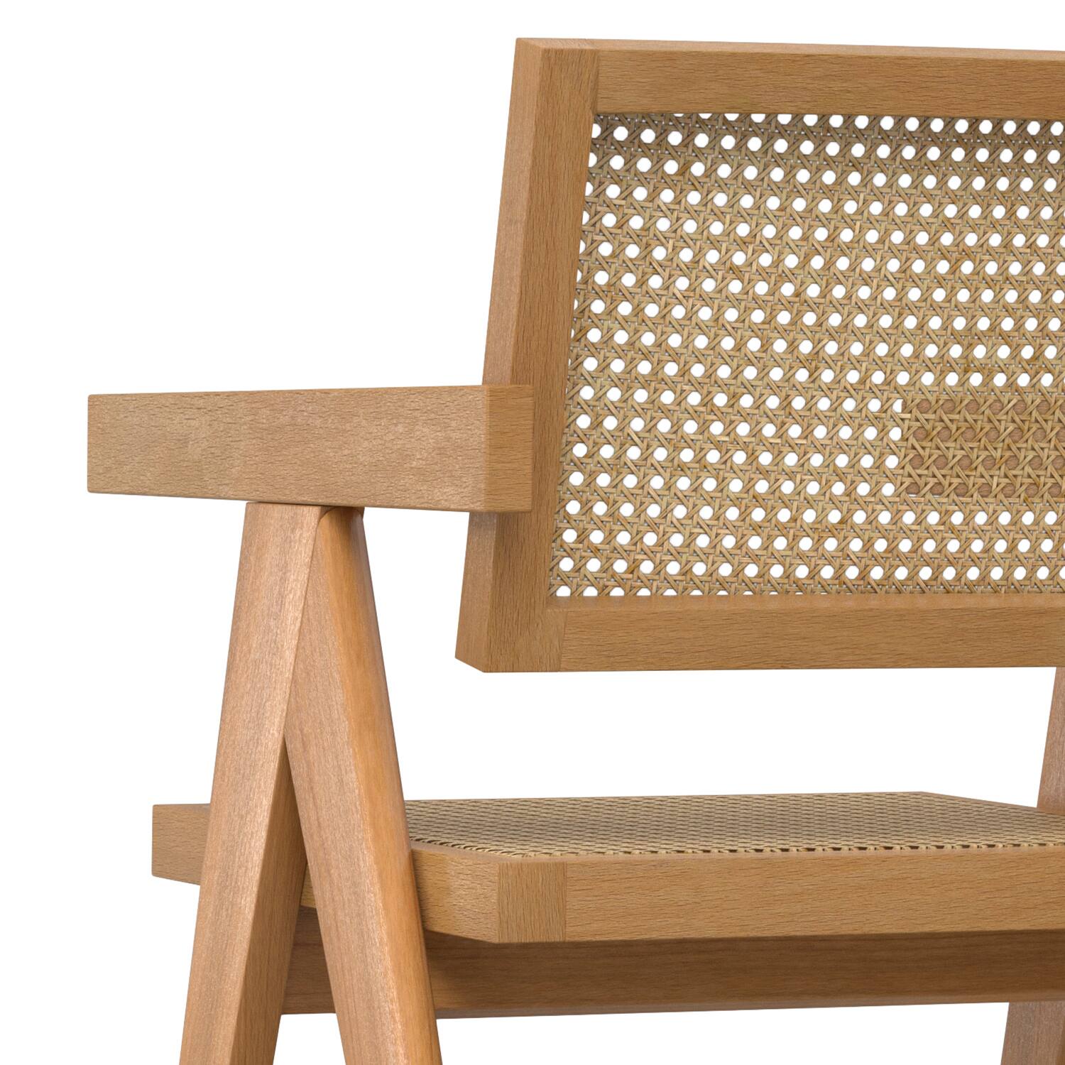 Alt View 7. Simpli Home - Regina Dining Armchair (Set of 2) in Natural - Natural.