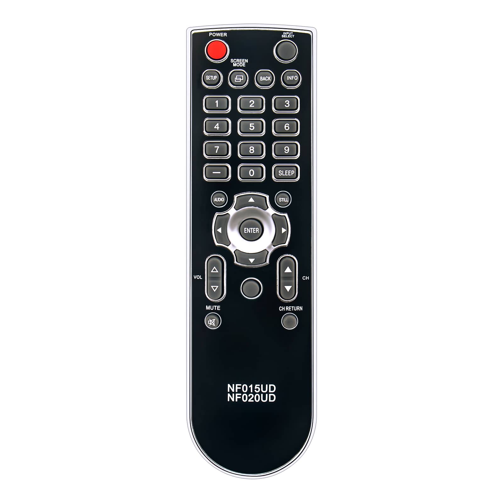 VINABTY - New NF015UD NF020UD Replaced Remote Fits for Emerson Sylvania TV LC195SL9 LC195SL9A LC225SL9 LC225SSX LC320SS9 - Black