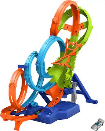 Front. Hot Wheels - 4-Loop Crash-Out Track Set.