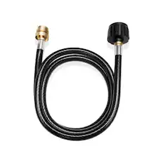 Front. Empava - 5FT Propane Hose Adapter – CSA-Certified, Universal 1lb to 20lb Tank Connector for Grills, Camp Stoves & Heaters - Black.