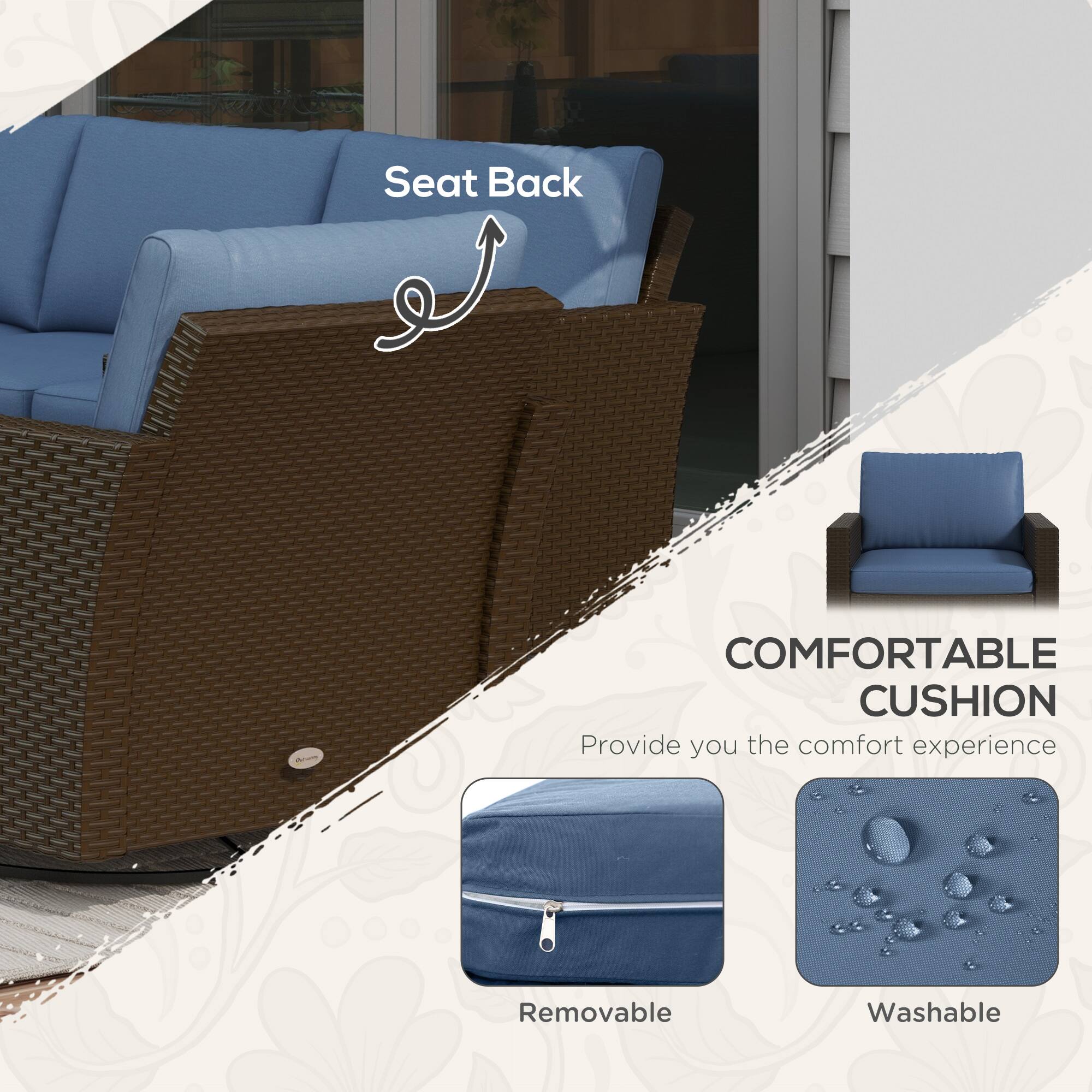 Seat Back

COMFORTABLE CUSHION  
Provide you the comfort experience

- Removable
- Washable
