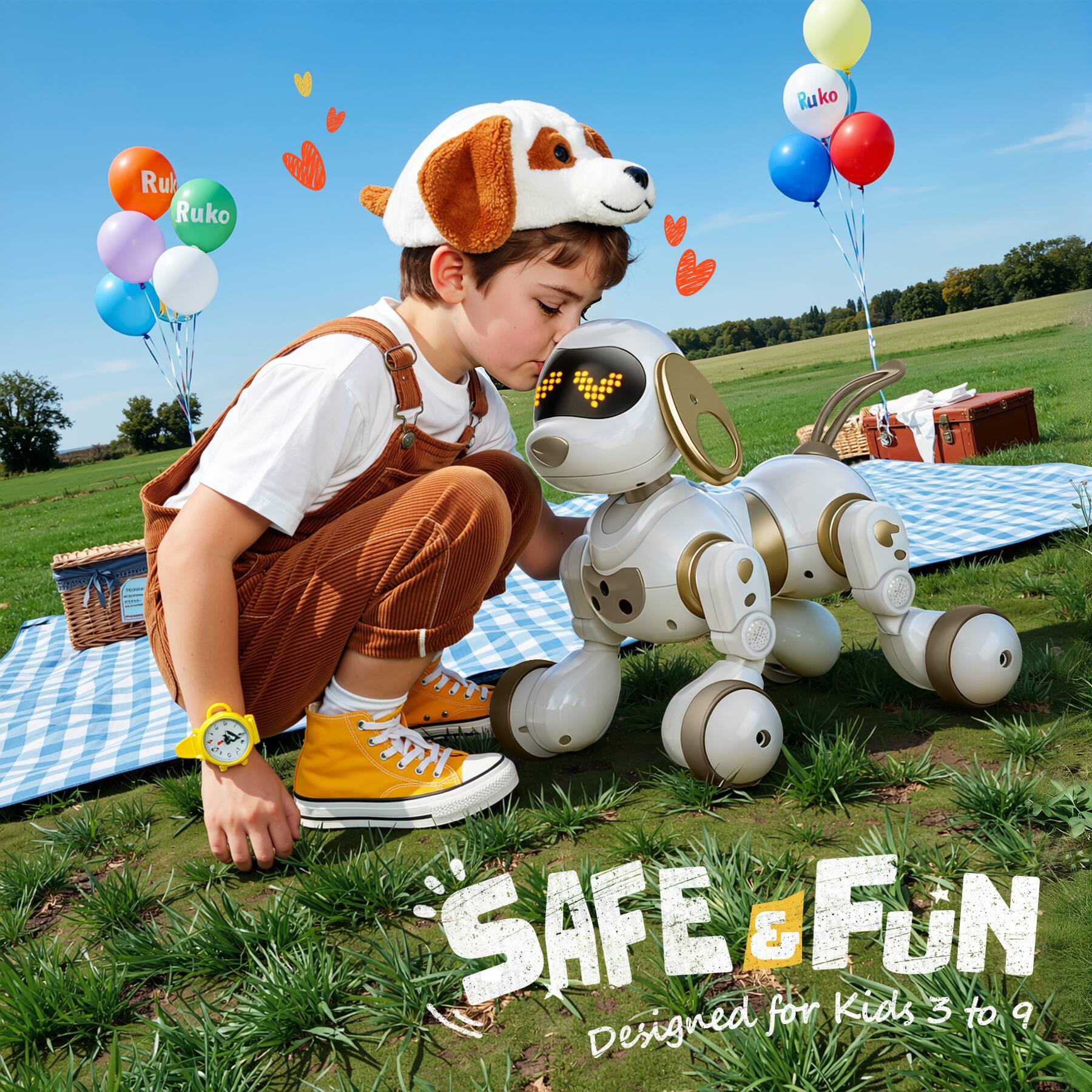 Ruko Ru Ruko!  
A a. + 1  
SAFE & FUN for Kids 3 to 9  
Designed for Kids 3 to 9