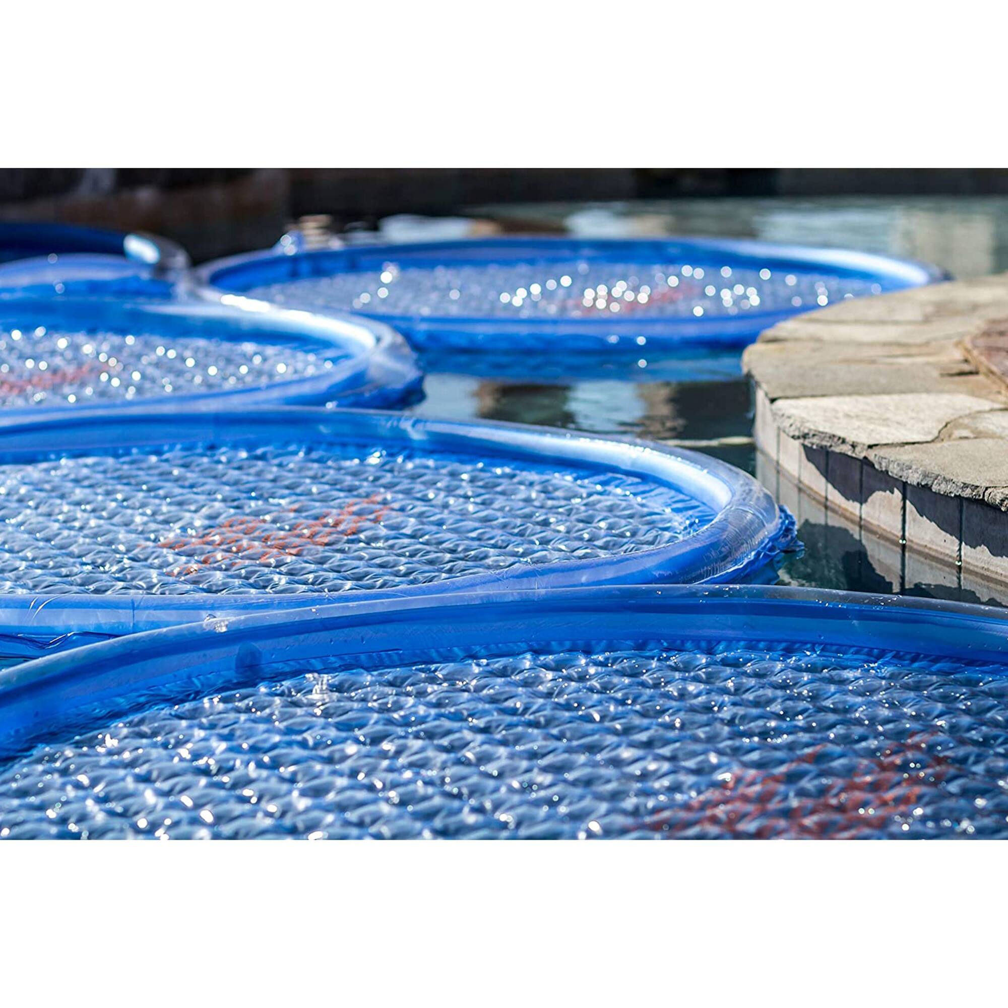 Alt View 5. Solar Sun Rings - Solar Sun Rings UV Resistant Swimming Pool Spa Heater Circular Solar Cover, Blue.