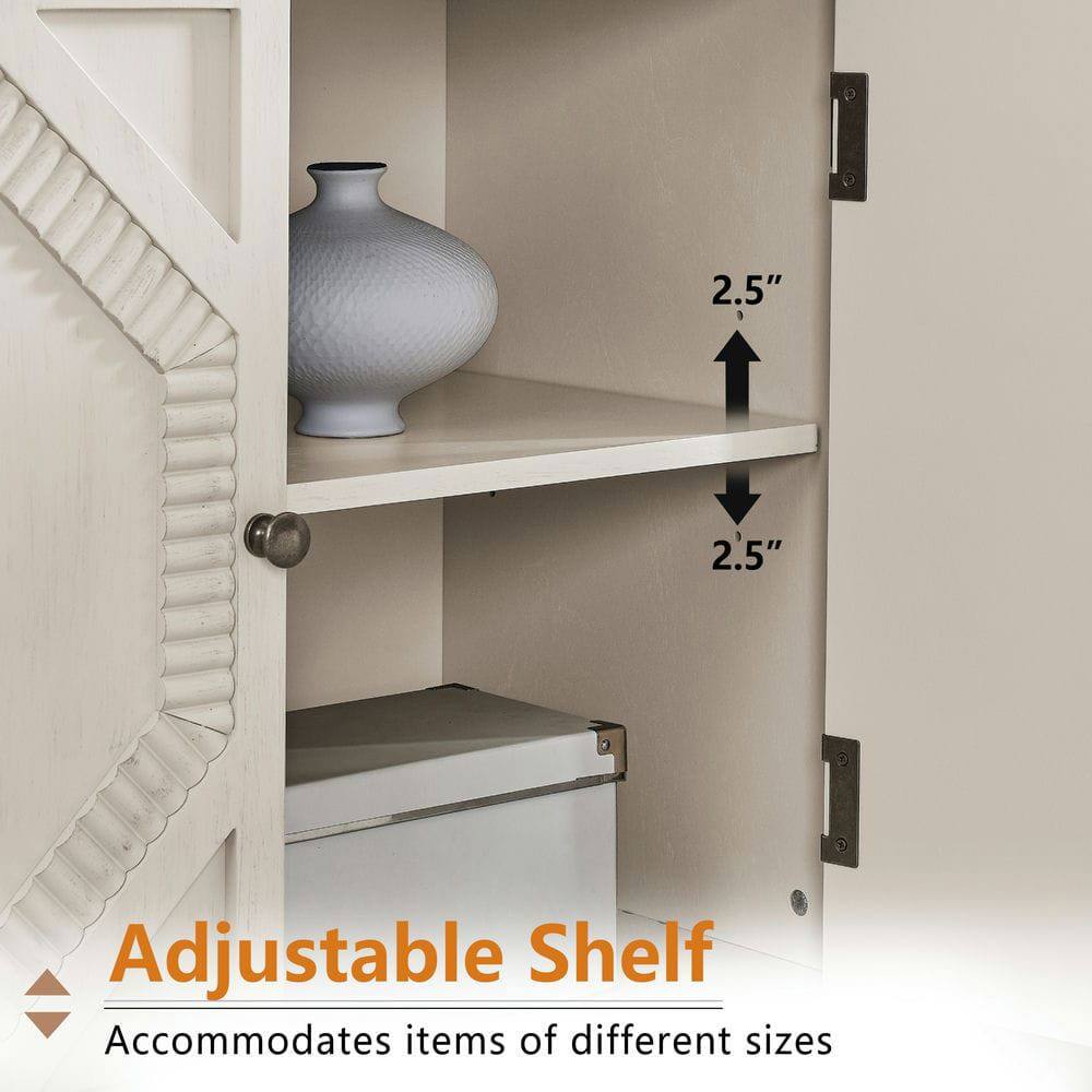 Adjustable Shelf  
Accommodates items of different sizes  

2.5"  
2.5"