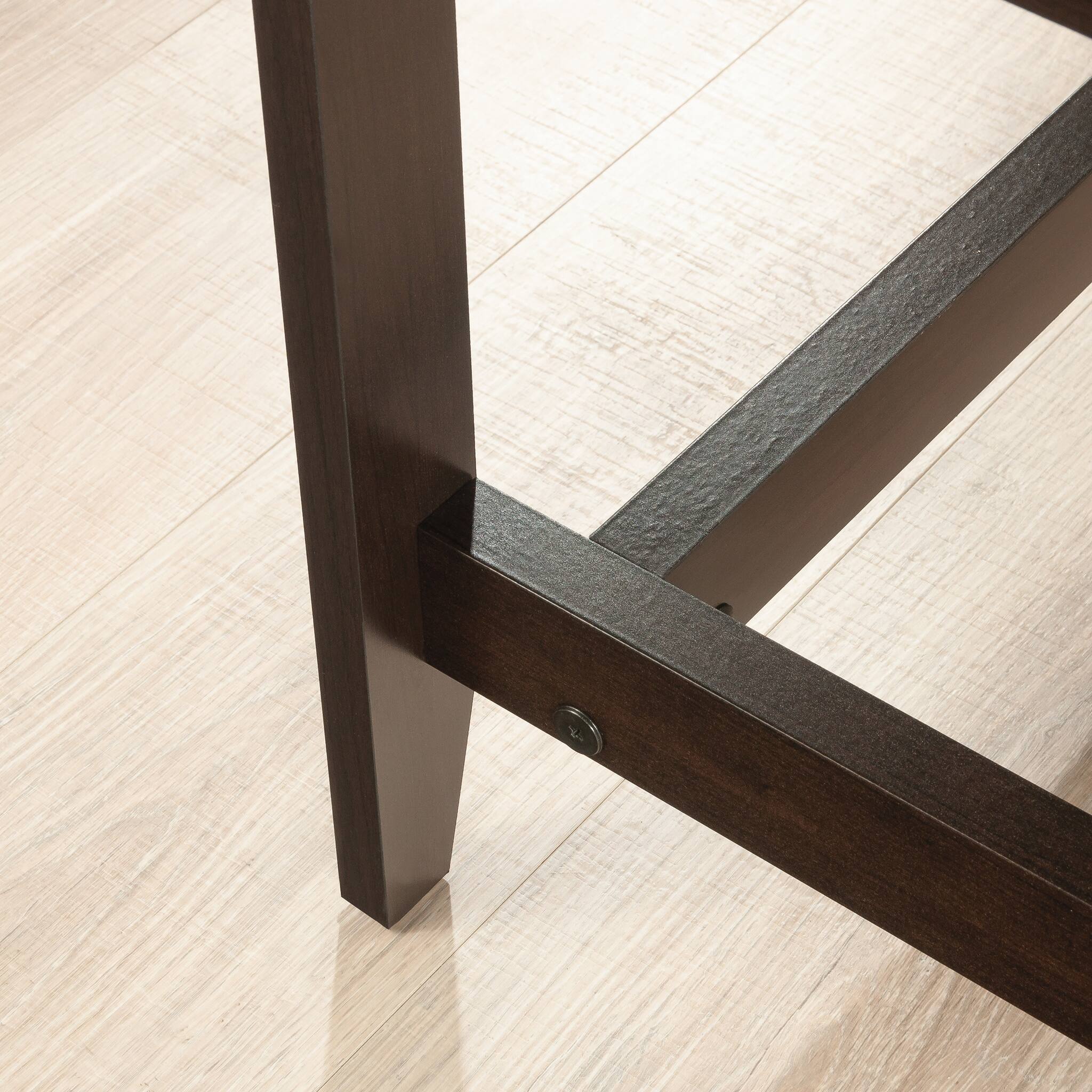 Alt View 1. Spaco - 58x66" L-Shaped Computer Desk, 1in Thick, File Drawer and Shelf, Dual Grommets - Brown.