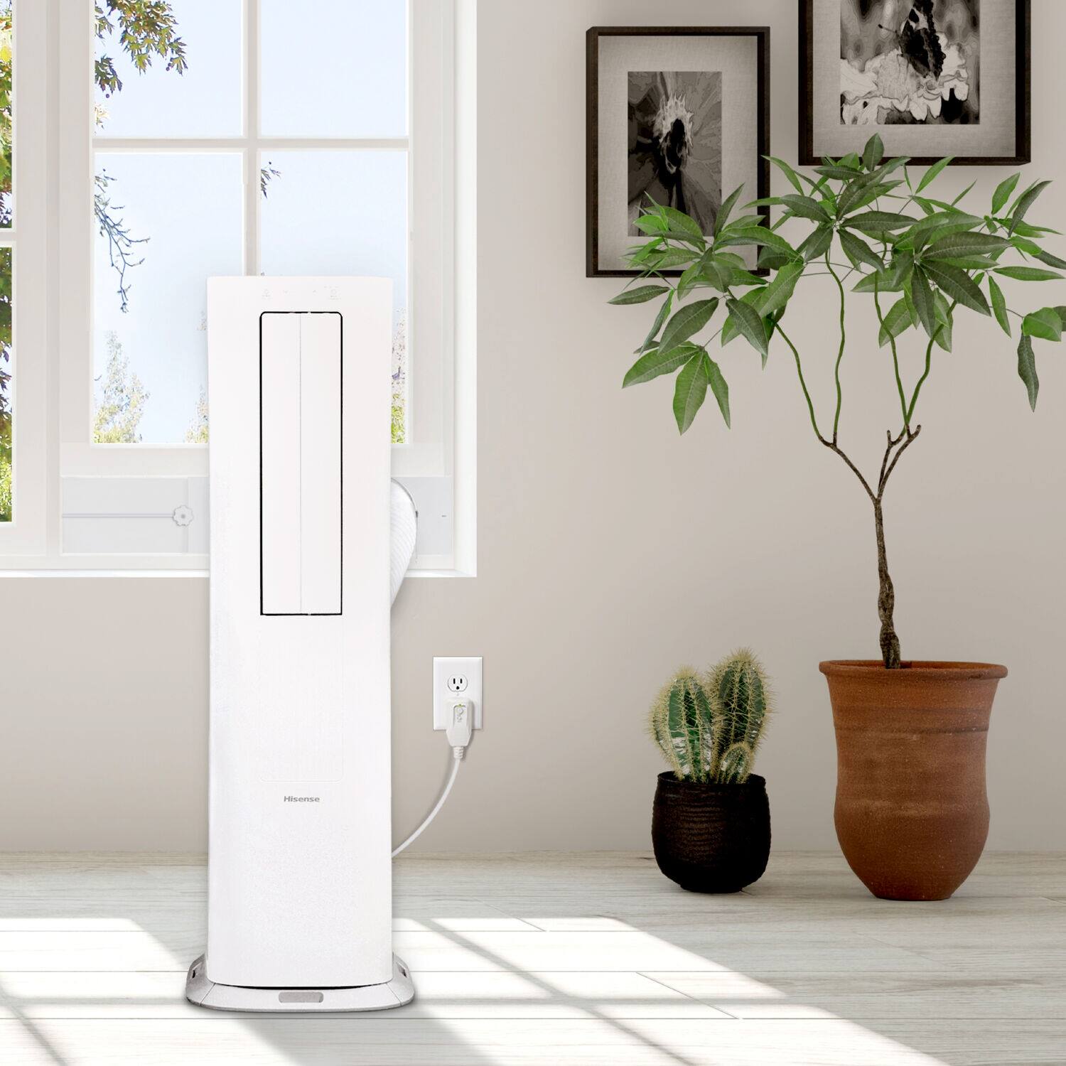 Alt View 13. Hisense - 350 Sq. Ft. 8,000 BTU Portable Air Conditioner Inverter with Heat - White.