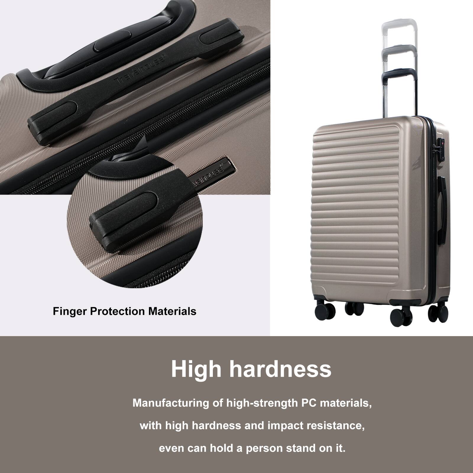 Traveinouse  
velnouse  
Finger Protection Materials  
High hardness  
Manufacturing of high-strength PC materials, with high hardness and impact resistance, even can hold a person stand on it.