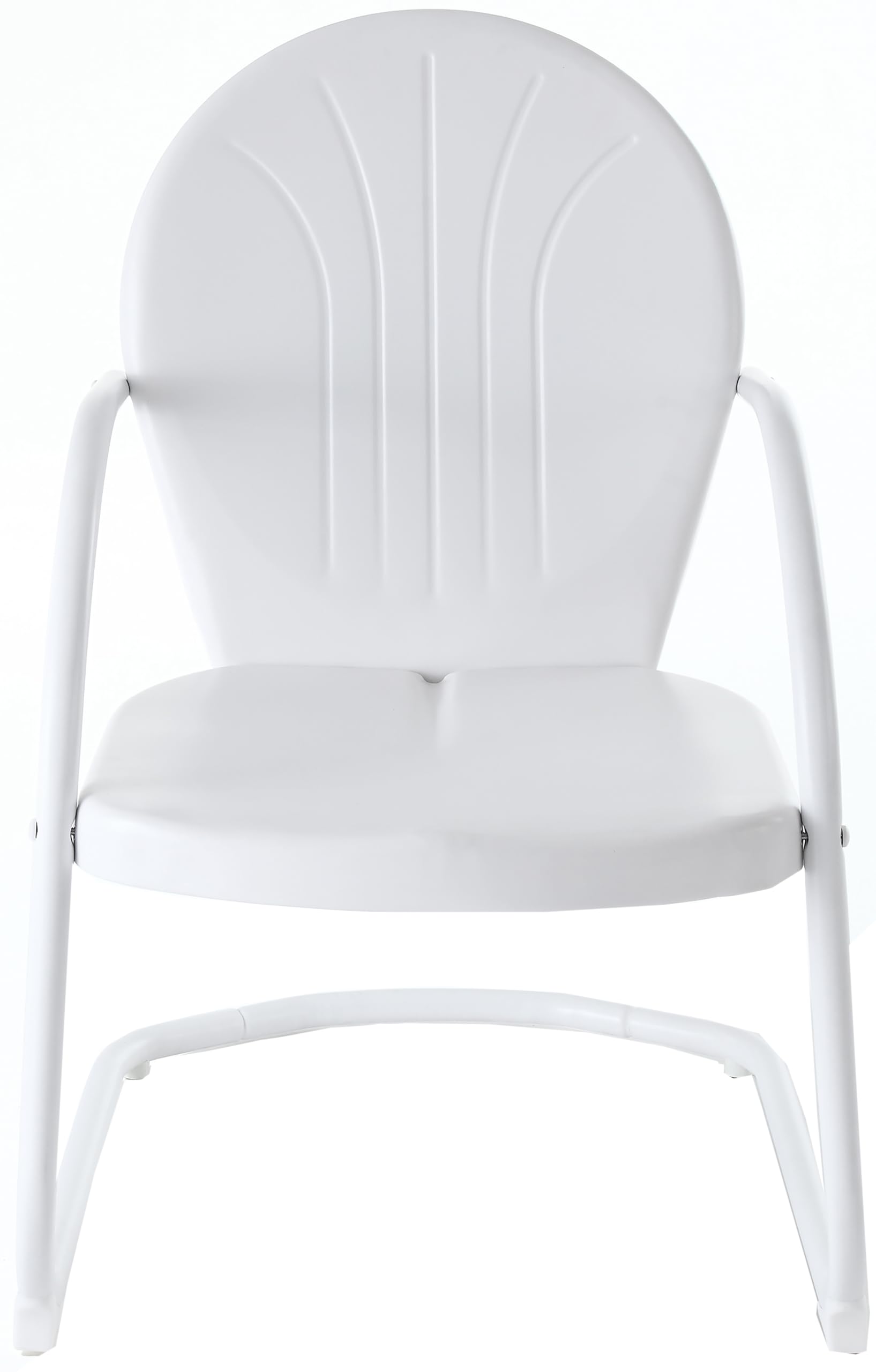 Angle. Crosley Furniture - Griffith Retro Outdoor Chair - White Gloss.