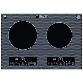 Equator - 20" Built-In/Freestanding | 2 Burner Induction Electric Cooktop Touch Control | Auto Power Sharing 110V - Black