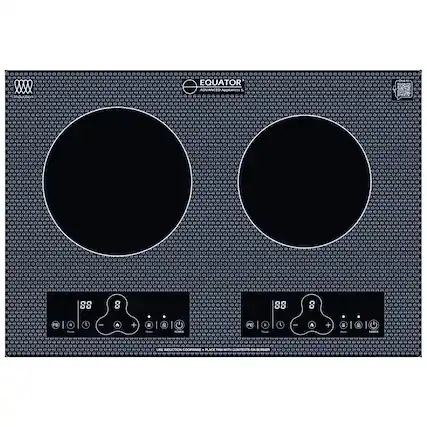 EQUATOR
ADVANCED Appliances
Induction
88 8 88 8
PB
Power
-
+
Menu
Timer
Power
USE INDUCTION COOKWARE • PLACE PAN WITH CONTENTS ON BURNER