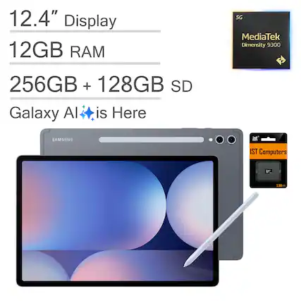 12.4" Display
12GB RAM
256GB + 128GB SD
Galaxy AI is Here
MediaTek Dimensity 9300
5G
IST Computers