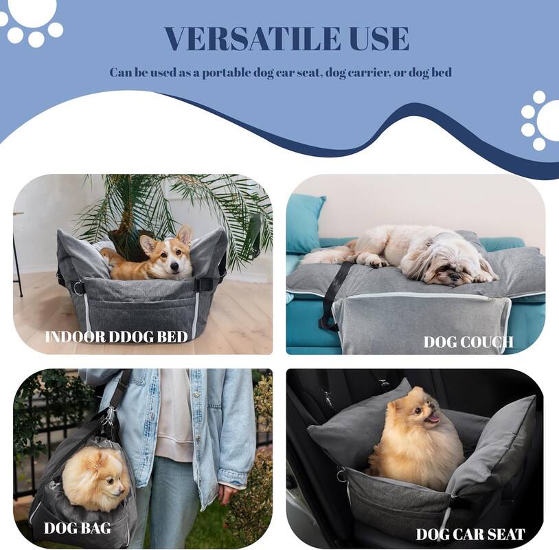 VERSATILE USE
Can be used as a portable dog car seat, dog carrier, or dog bed
INDOOR DDOG BED
DOG COUCH
DOG BAG
DOG CAR SEAT