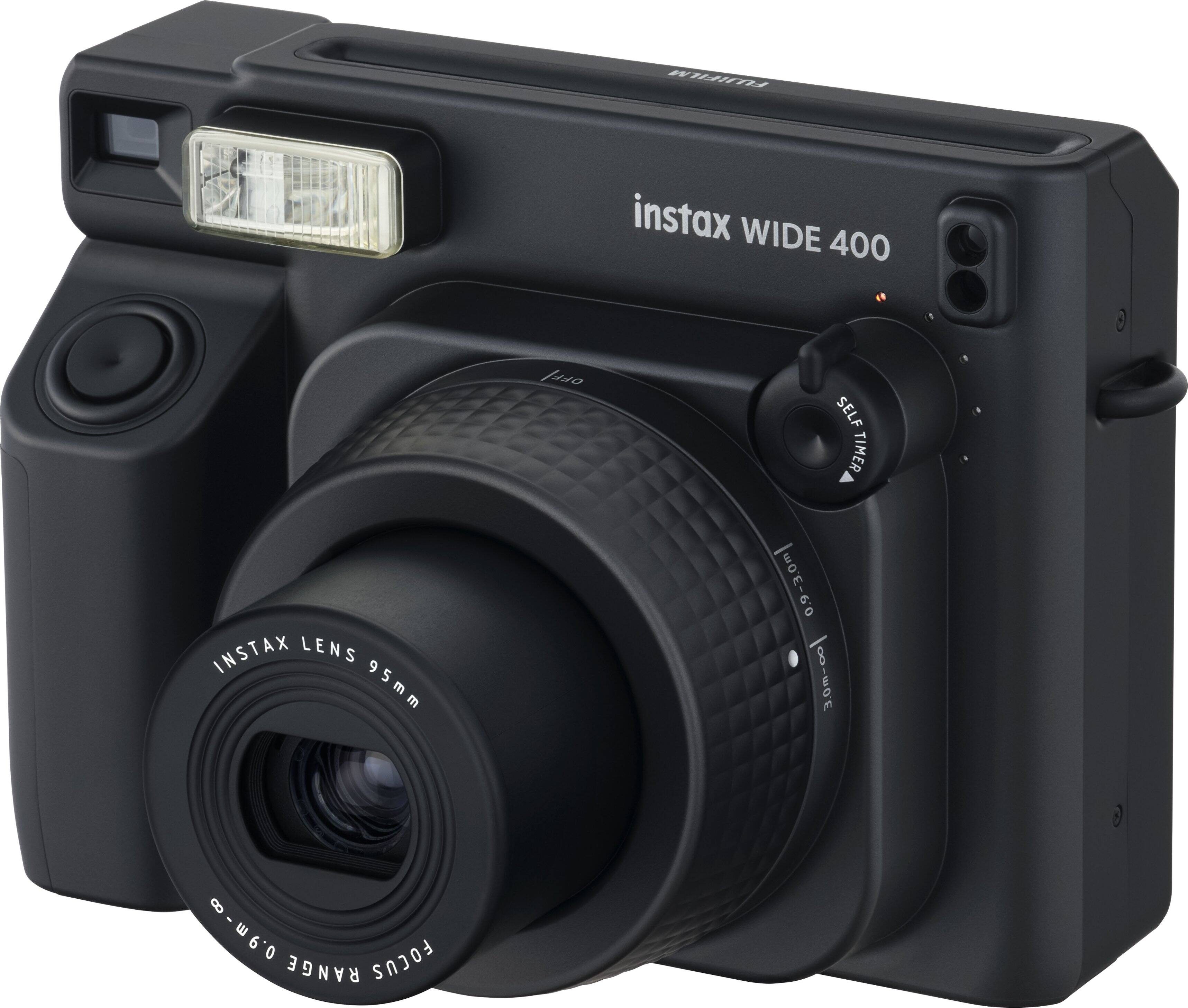 instax WIDE 400  
SELF TIMER  
INSTAX LENS 95mm  
0.9-3.0m  
FOCUS RANGE  
-60