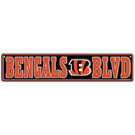 Fan Creations - Cincinnati Bengals 4" x 18" Team Boulevard Metal Sign - Multicolor