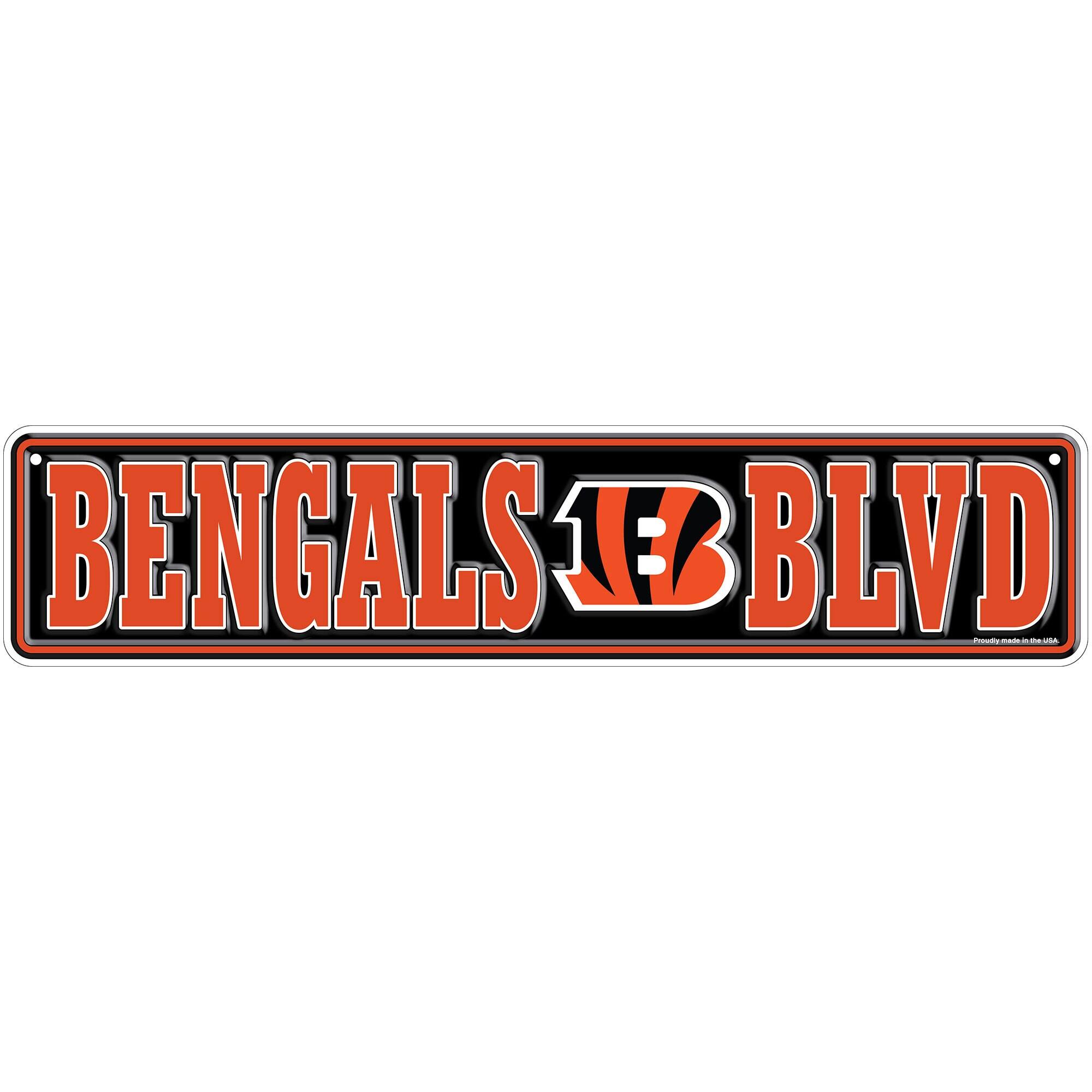 Cincinnati Bengals 4" x 18" Team Boulevard Metal Sign