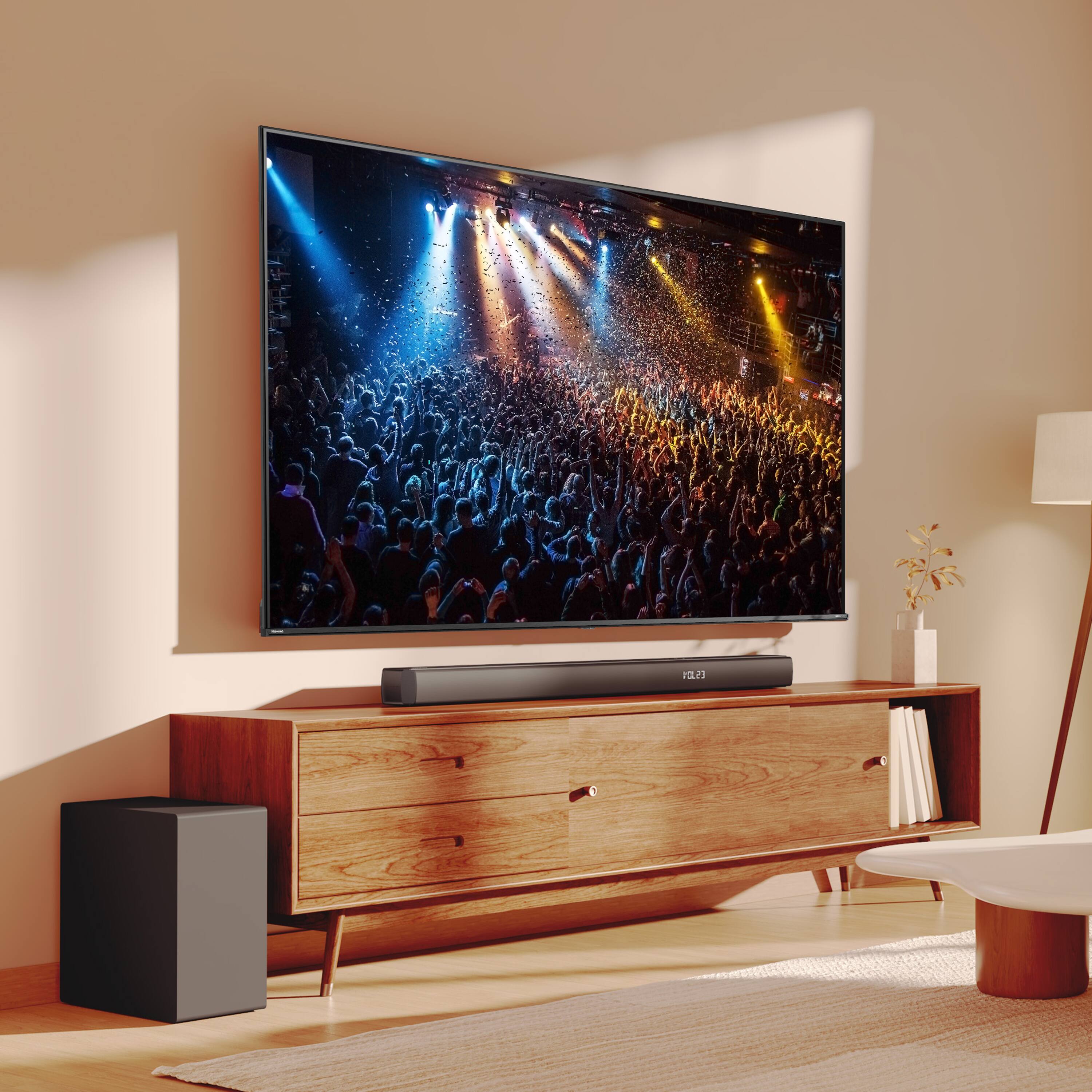 Alt View 7. Hisense - Hisense - 3.1 Channel 480W Soundbar with Wireless 6.5" Subwoofer (HS3100) - Black.