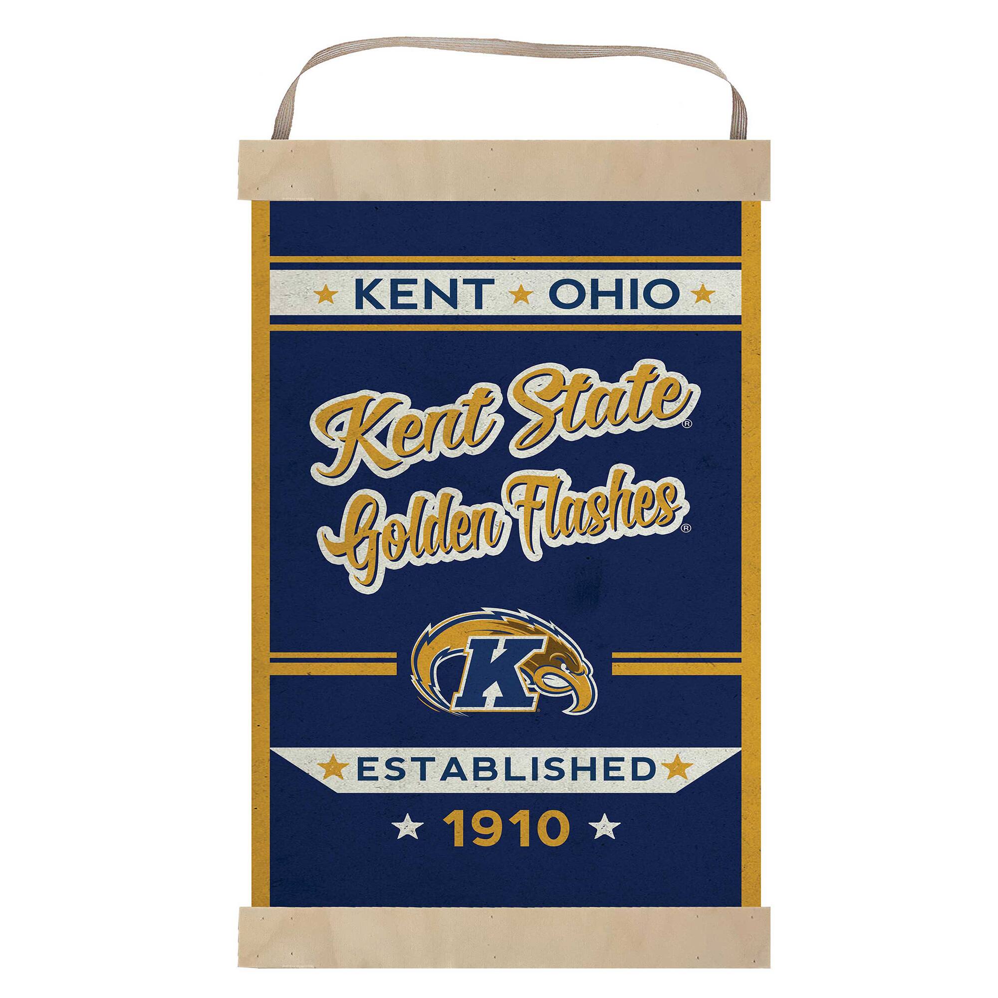 Jardine Kent State Golden Flashes Faux Rust Banner Sign Blue 4966532 ...