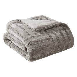 Gracie Mills - Shearah Plush Down Alternative Throw Blanket - Gray