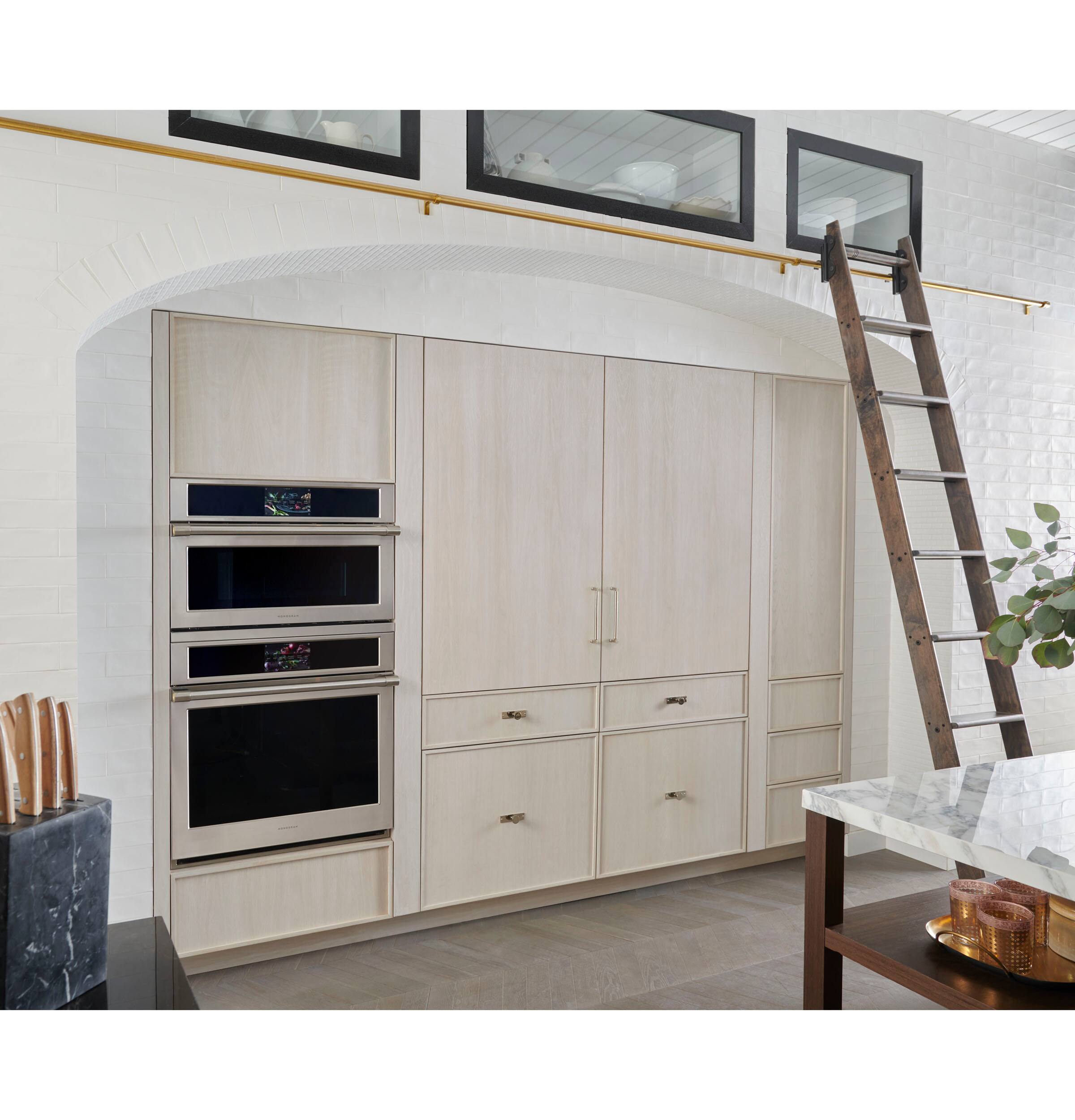 Alt View 32. Monogram - 14.5 Cu. Ft. Bottom Freezer Built-In Refrigerator with Dual Refrigeration System - Stainless Steel.