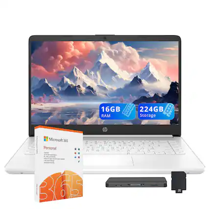16GB RAM
224GB Storage
hp
Microsoft 365 Personal
1 person, 12-month subscription
Premium apps with latest updates
1TB of cloud storage
Advanced Personal 365