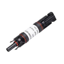 Unique Bargains - 10A Solar Fuse Holder Inline 1000V IP67 Waterproof Male/Female Connector with Fuse for PV System - Black