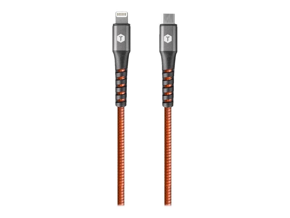 ToughTested - 2ft Braided USB-C to Lightning Cable | MFi Certified Short Travel Fast Charging Cord for iPhone iPad