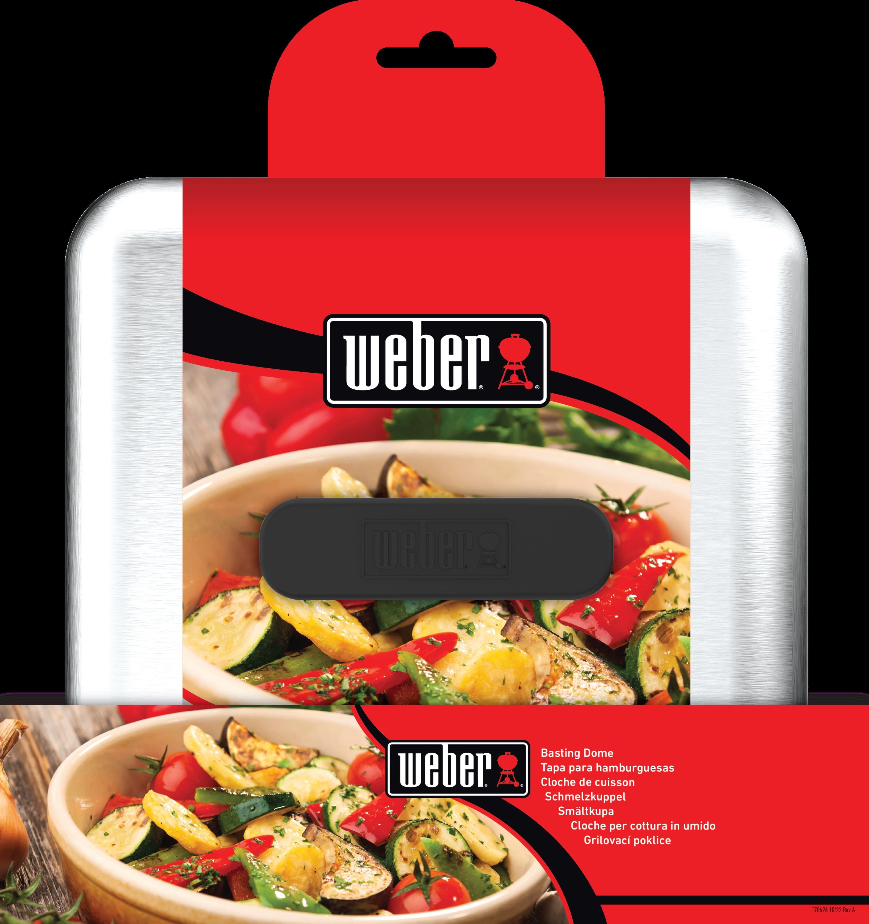 Weber Weber Weber Basting Dome para hamburguesas Cloche de cuisson Schmelzkuppel Smaltkupa Cloche per cottura in umido Grilovaci poklice as a a