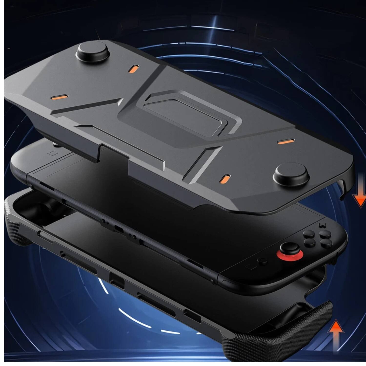 Angle. Stock Preferred - Rugged Protective Handheld Case For Nintendo Switch 2 - Black.