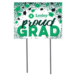 Jardine - Lesley Lynx 18" x 24" Proud Grad Yard Sign - White
