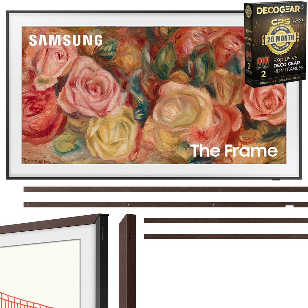 SAMSUNG  
The Frame  

DECOCGEAR + CPS BUNDLE  
26 MONTH CPS PROTECTION  
EXCLUSIVE DECO GEAR HDMI CABLES  
PREMIUM PROTECTION PLAN