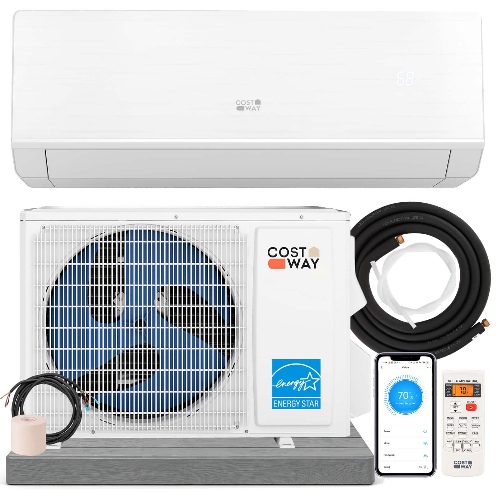 68 COST WAY -ine_te GELKEDEN  
2 nXa COST WAY  
I : - : - - ee energyi ENERGY STAR  
70 + - - - SET IEMPENATUE - I - m IU : i - - -  
I .- 5 I | i - -... ... - : - - - -.. - - F COST WAY