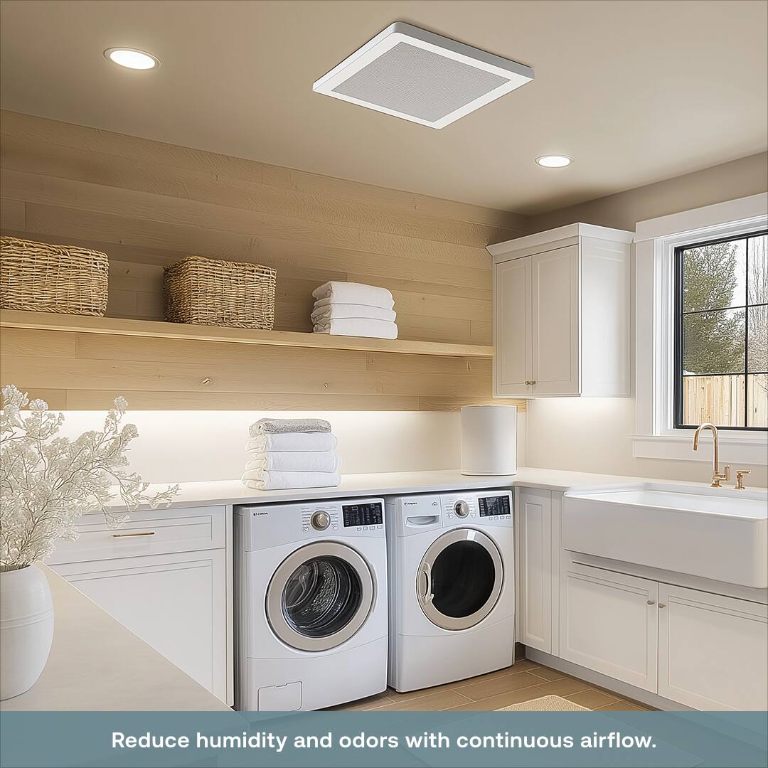 Reduce humidity and odors with continuous airflow.