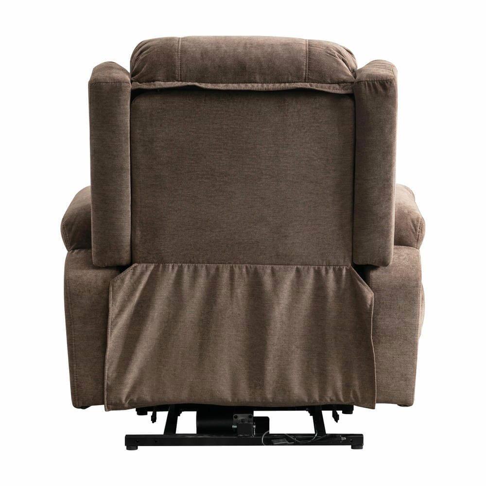 Alt View 5. Kadyn - Power Lift Recliner Chair, 8-Point Massage & Heat, 150° Recline, USB Port, Brown - Brown.