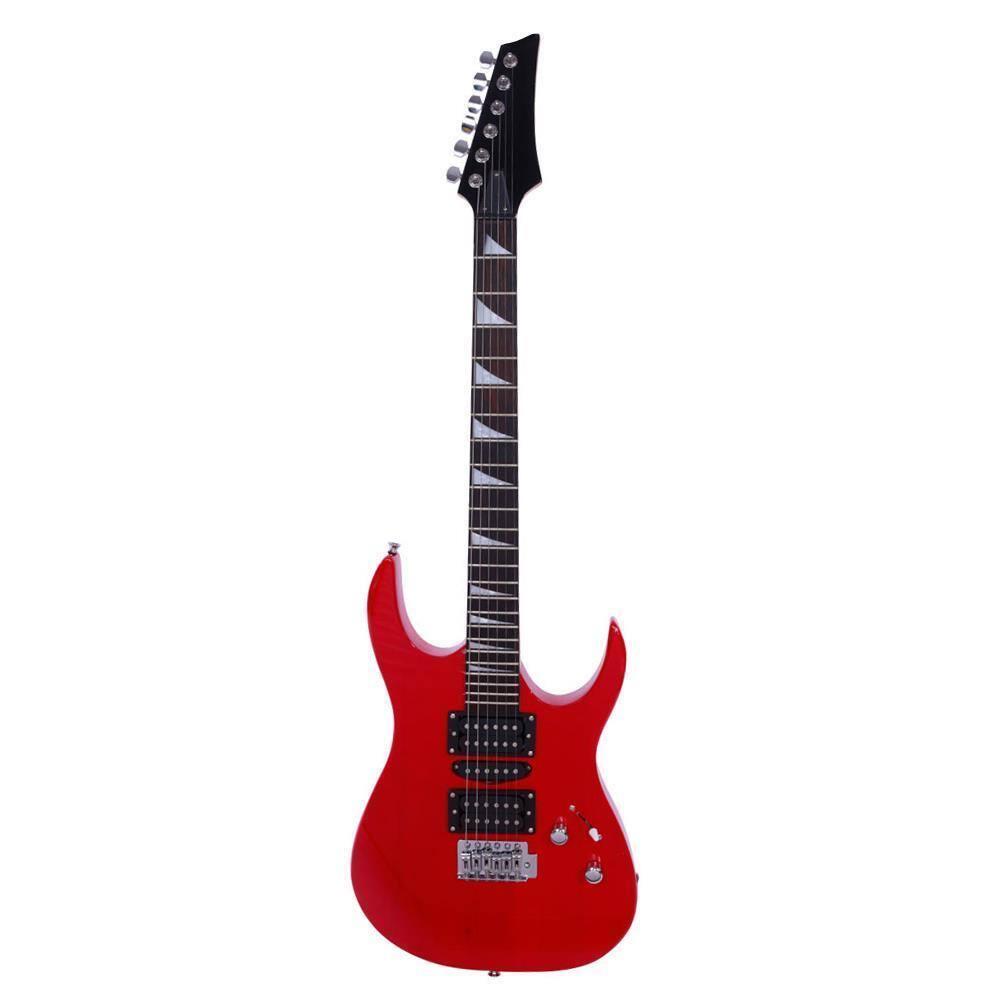 Back. Winado - 170 Style Electric Guitar Beginner Kit 39 Inch Full Size 6 String Red with Bag School Band For Gift.
