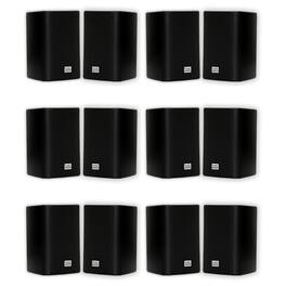 Acoustic Audio by Goldwood - AA351B Indoor Outdoor All Weather 2 Way Speakers 6 Pair Pack AA351B-6Pr - Black
