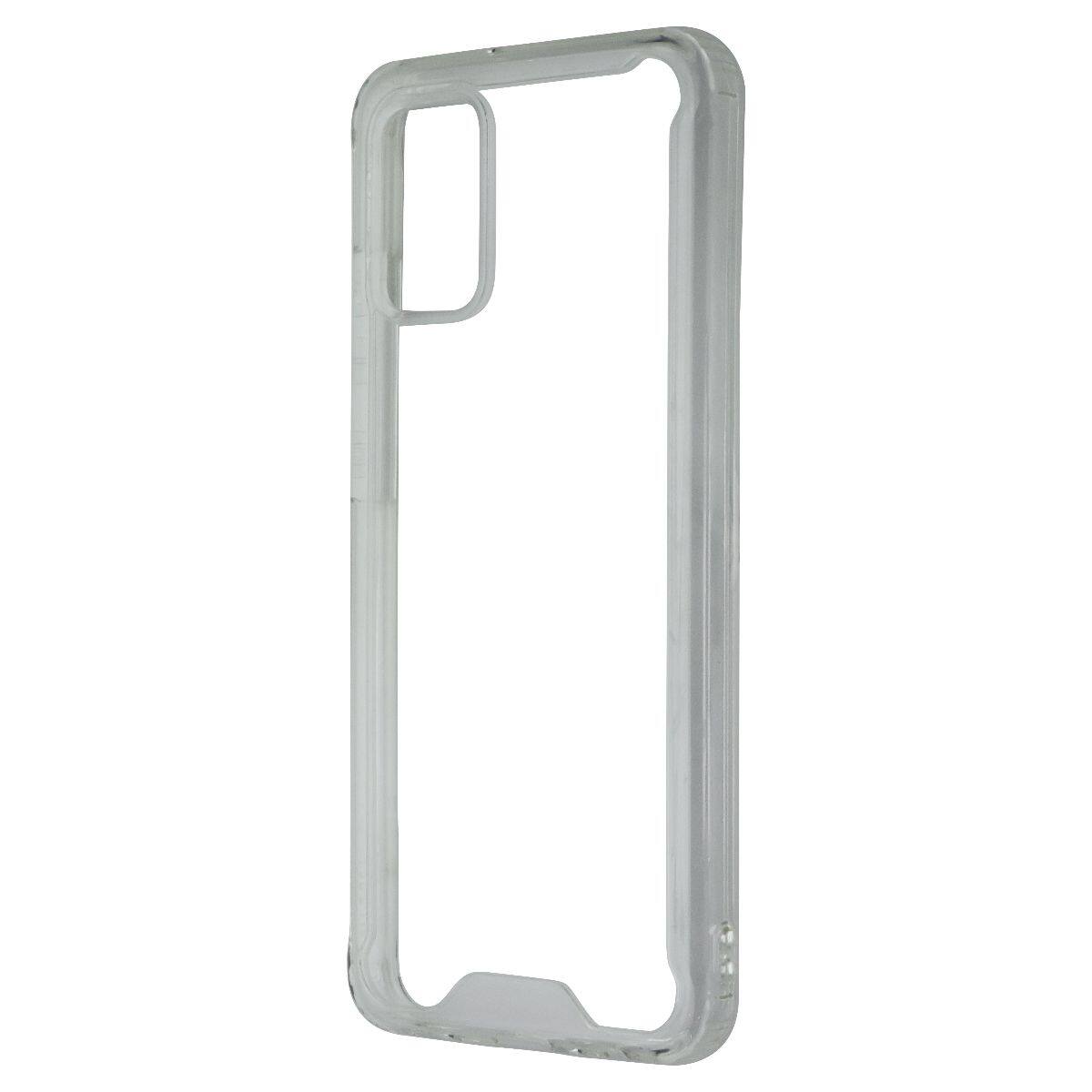 Front. Mybat - MyBat Sturdy Gummy Series Case for Samsung Galaxy A02s - Transparent Clear - Clear.