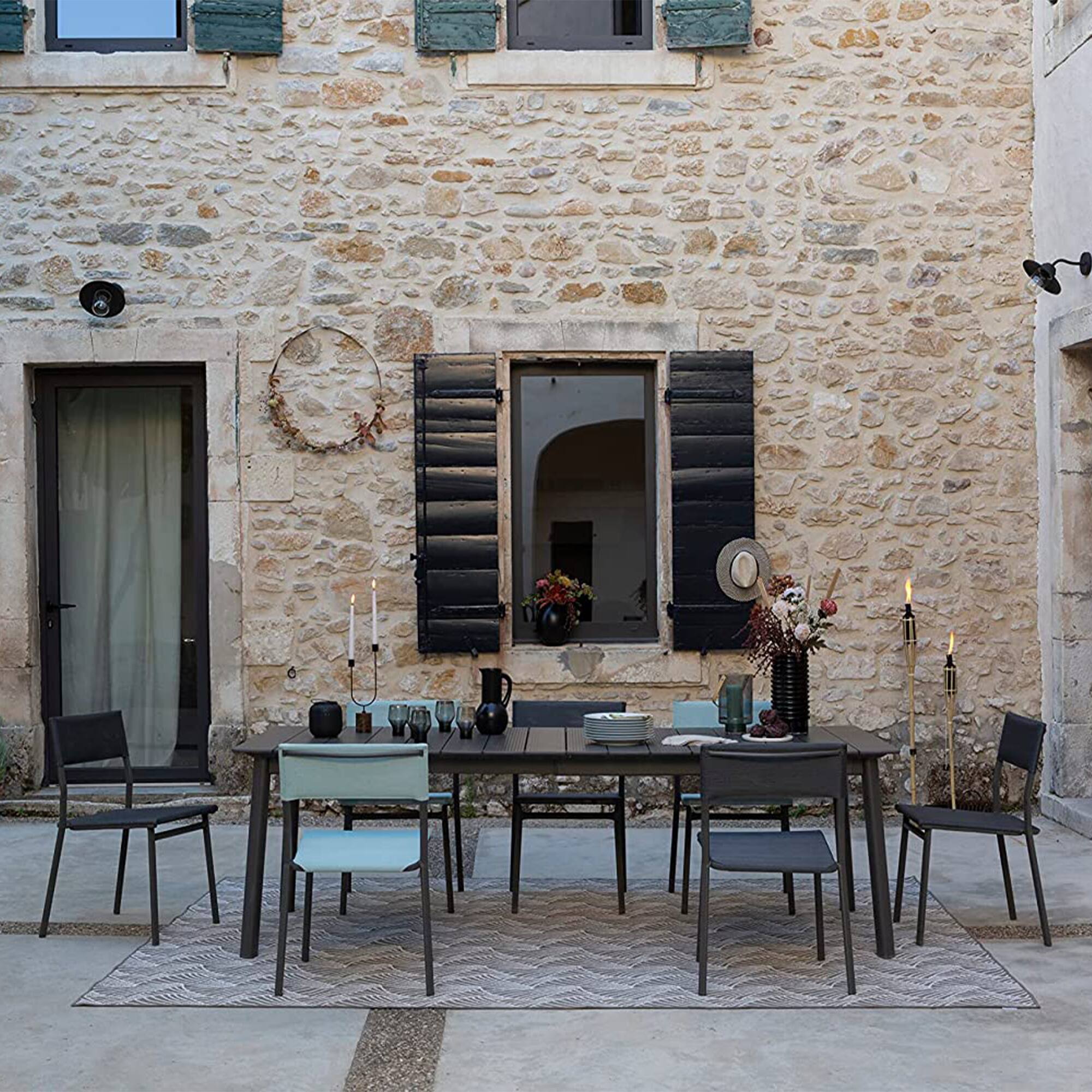 Alt View 8. Lafuma - Lafuma Batyline Duo ORON Outdoor Armchair, Titanium/Mistral Blue (Set of 2) - Titane Frame - Mistral Blue, Set of 2.