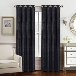 Olivia Gray - Roxy Two Tone Jacquard Grommet Single Panel - 54x90" - Black