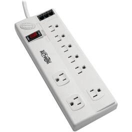 Tripp Lite - by Eaton Protect It! 8-Outlet Computer Surge Protector 8 ft. (2.43 m) Cord 3150 Joules Tel/Modem/Fax - Unknown