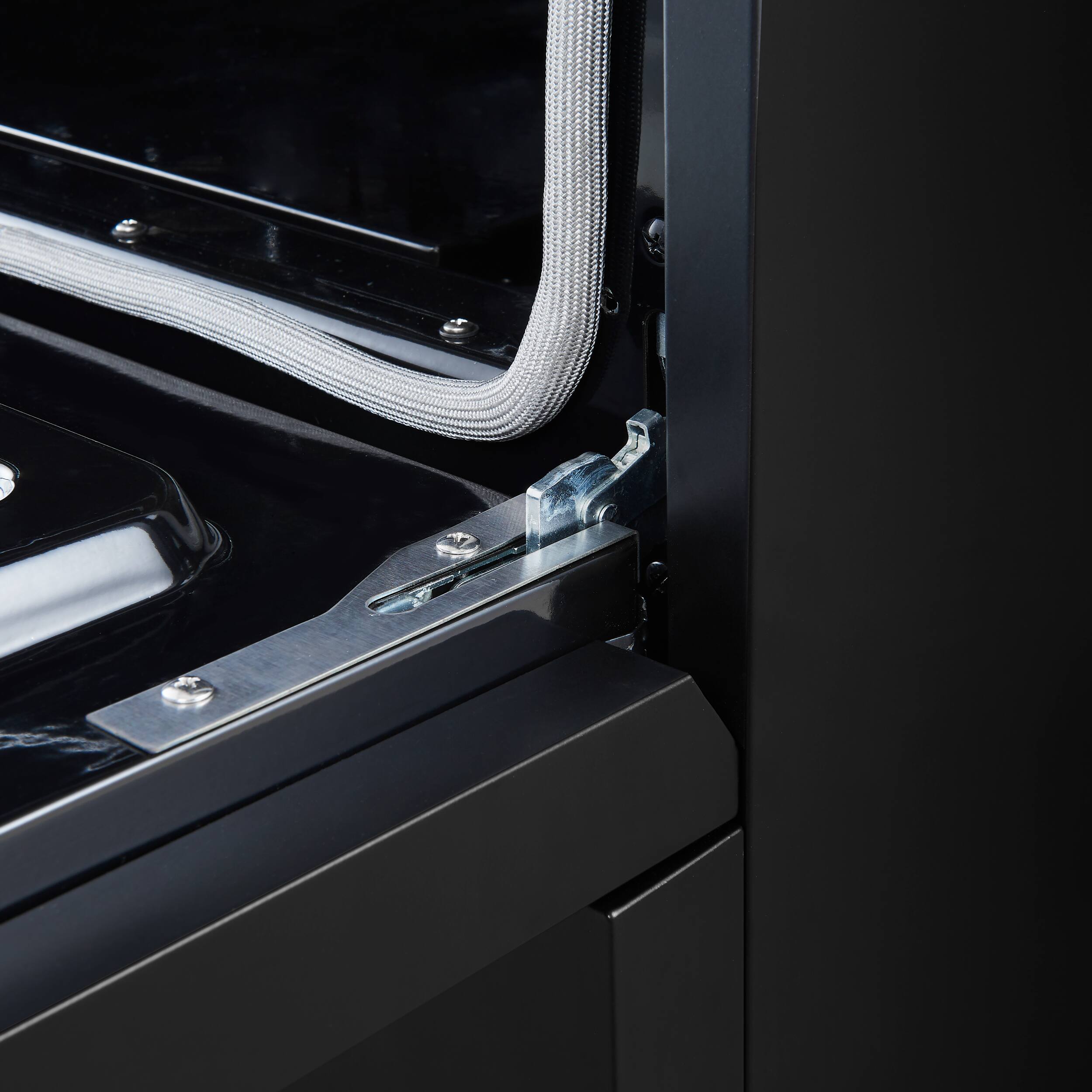 Alt View 8. Forno Appliances - Paolo 4.38 cu. ft. Freestanding Electric True Convection Range with Warming Zone - Black.